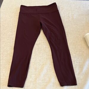 Athleta Maroon Elation 7/8 Tights